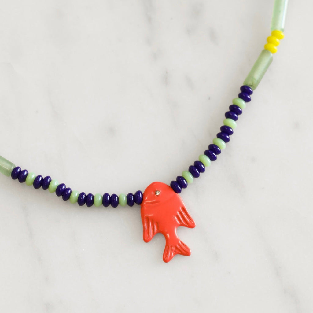 Soli Fish Beaded Necklace