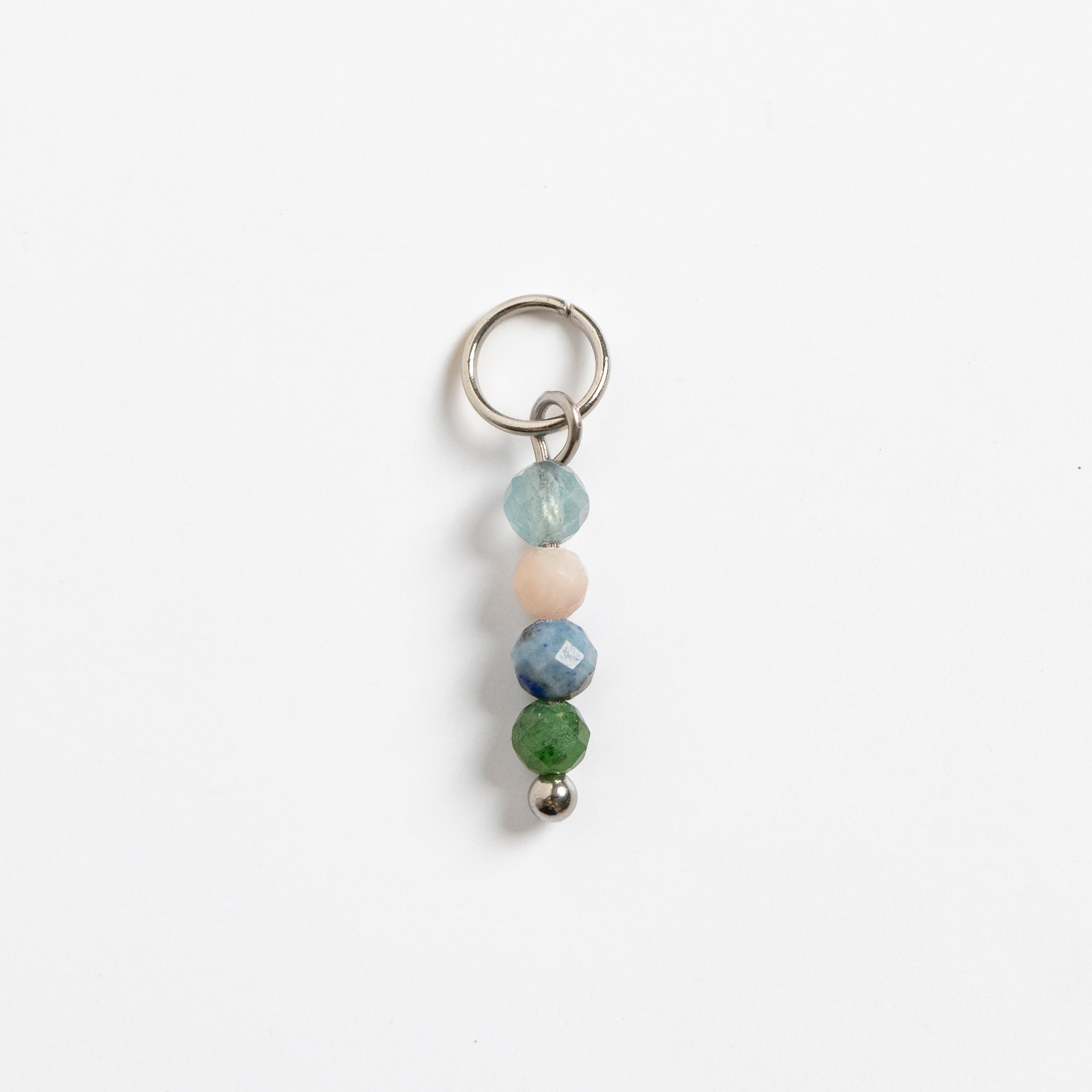 Silver Birthstone Beads Charm