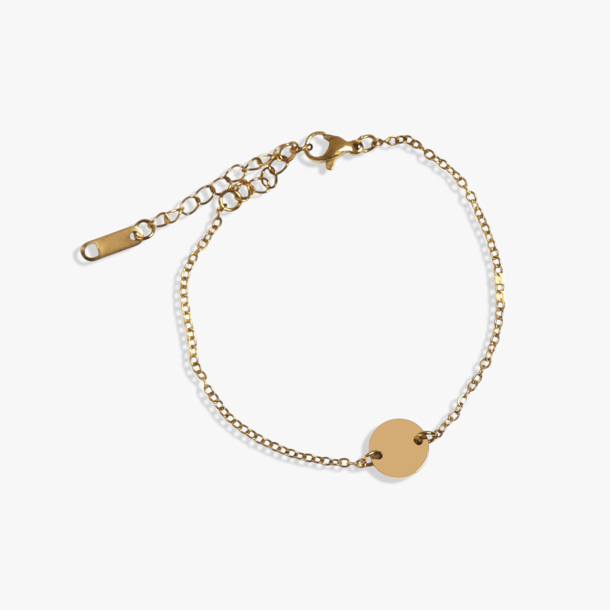 Gold Petite Disc Bracelet