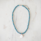 Azul & Rosa Crystal Beaded Necklace