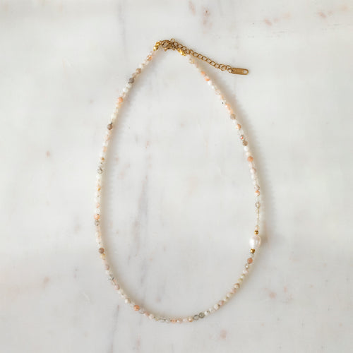 Arusha Quartz & Freshwater Pearl Necklace