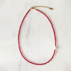 Ruby & Freshwater Pearl Necklace