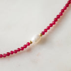 Ruby & Freshwater Pearl Necklace