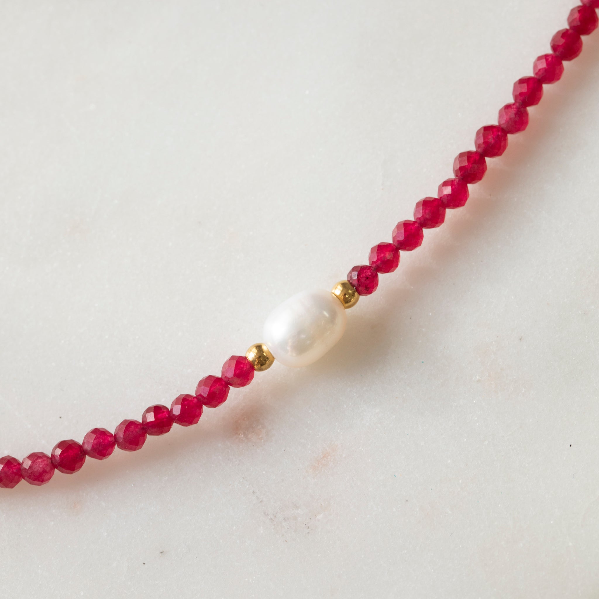 Ruby & Freshwater Pearl Necklace