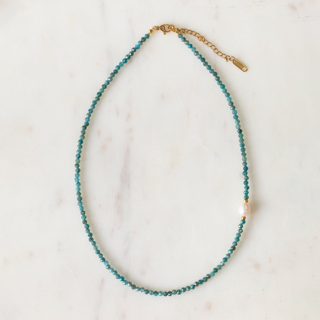 Apatite & Freshwater Pearl Necklace