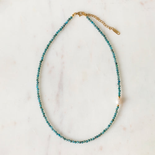 Apatite & Freshwater Pearl Necklace
