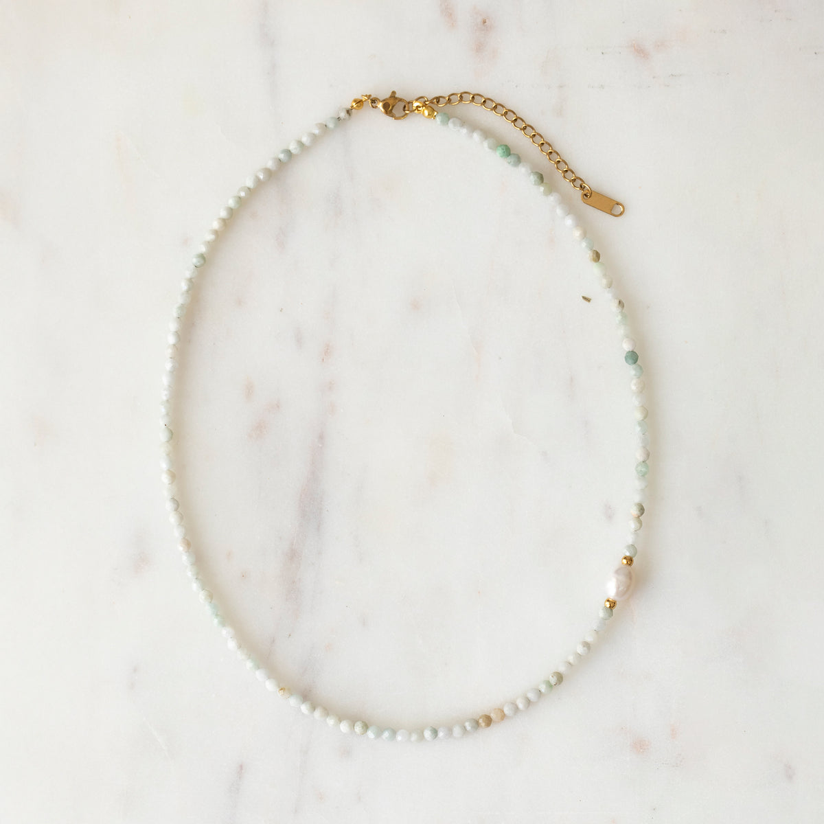 Jadeite & Freshwater Pearl Necklace