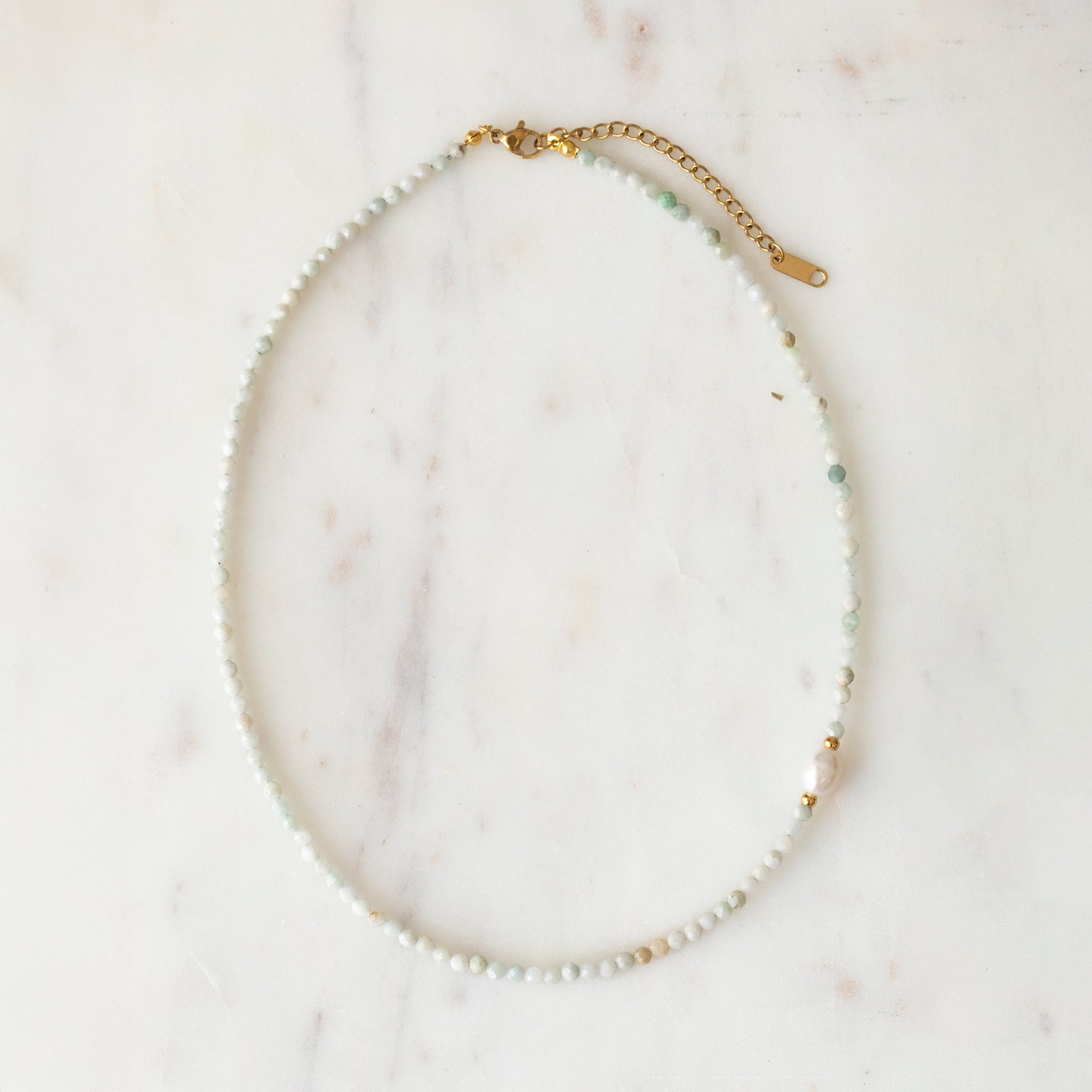 Jadeite & Freshwater Pearl Necklace