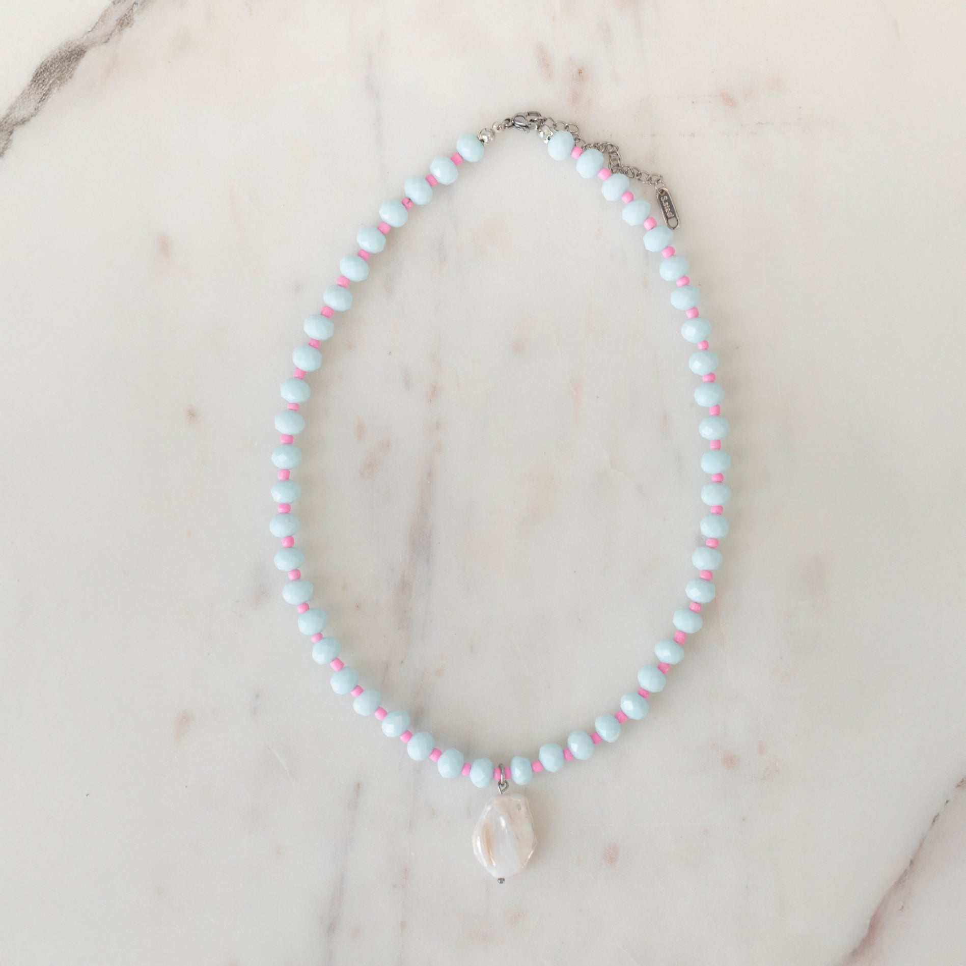 Sky & Candy Crystal Beaded Necklace