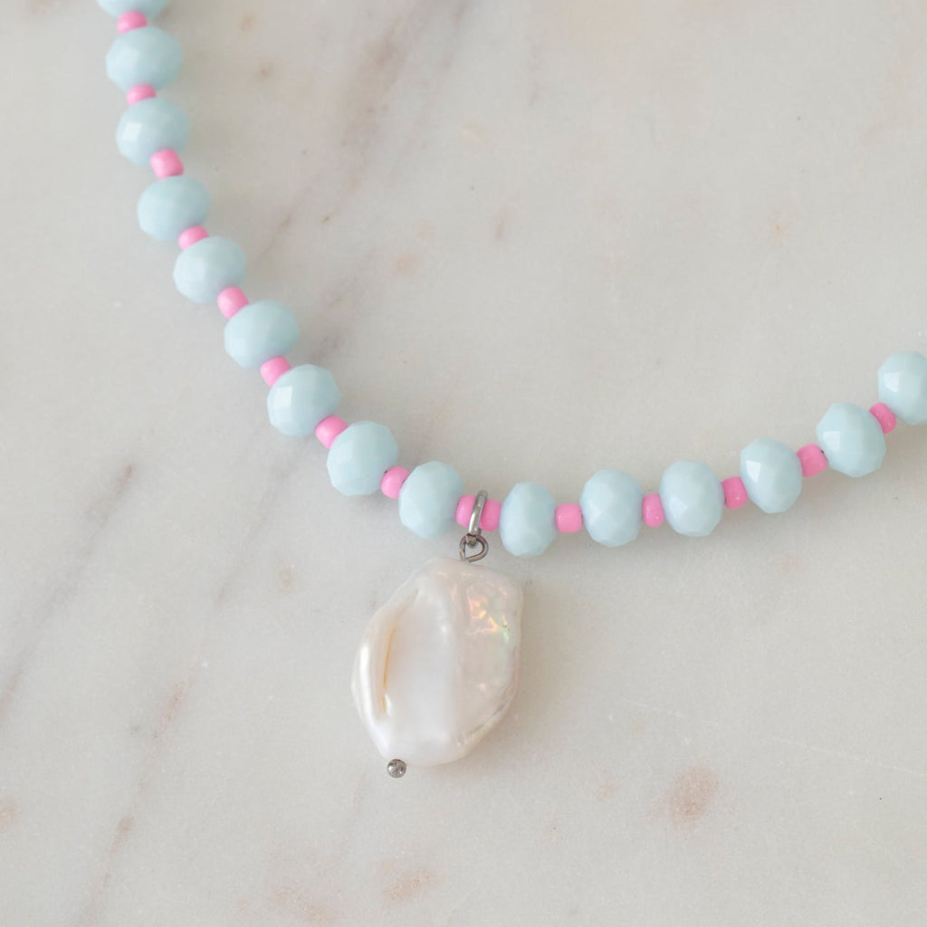 Sky & Candy Crystal Beaded Necklace