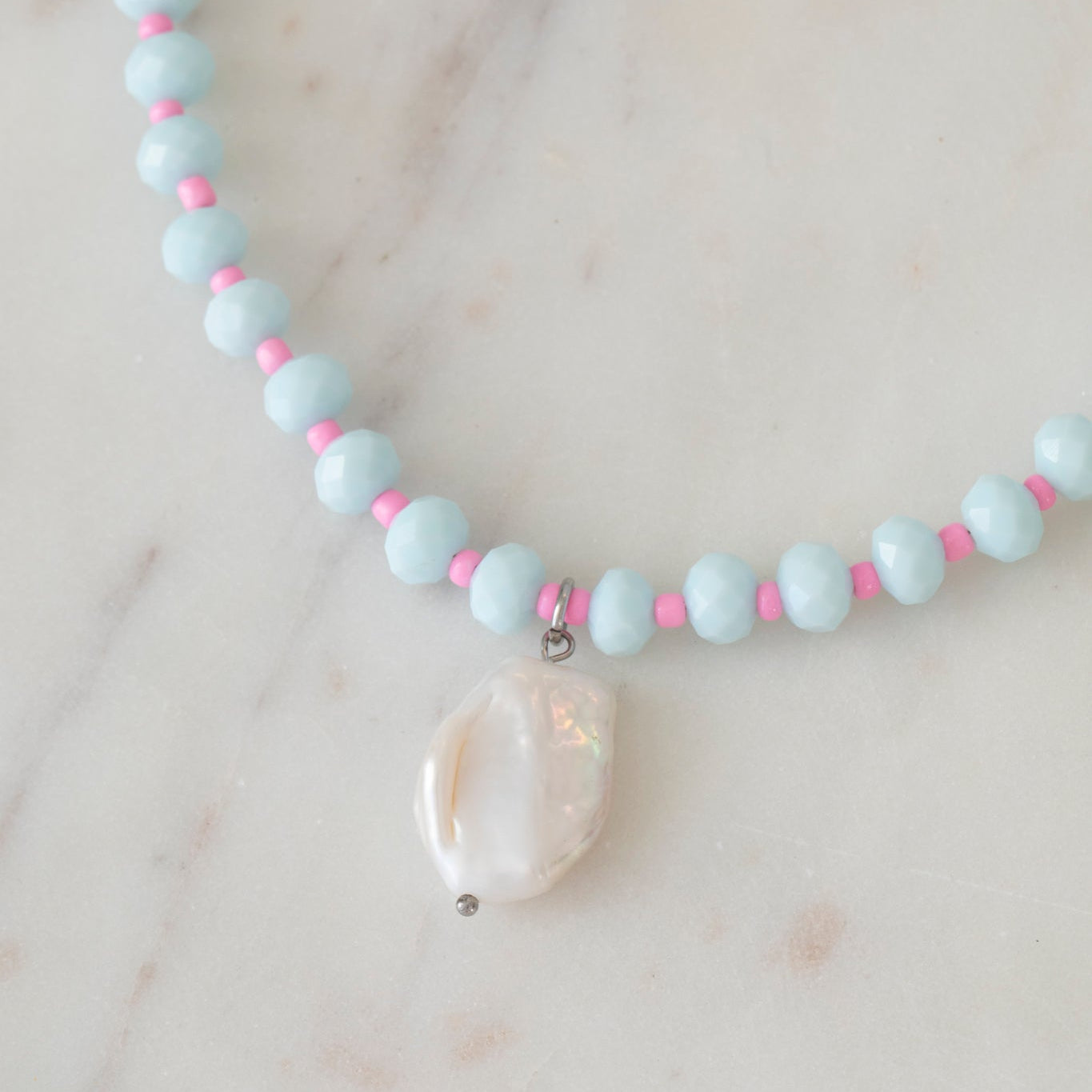 Sky & Candy Crystal Beaded Necklace