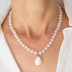 Lemonade & Lime Crystal Beaded Necklace