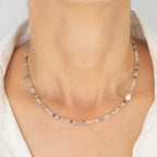 Tourmalinated Quartz & Freshwater Pearl Necklace