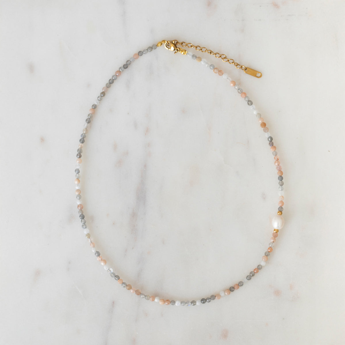 Moonstone & Freshwater Pearl Necklace