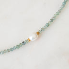 Pyroxene & Freshwater Pearl Necklace