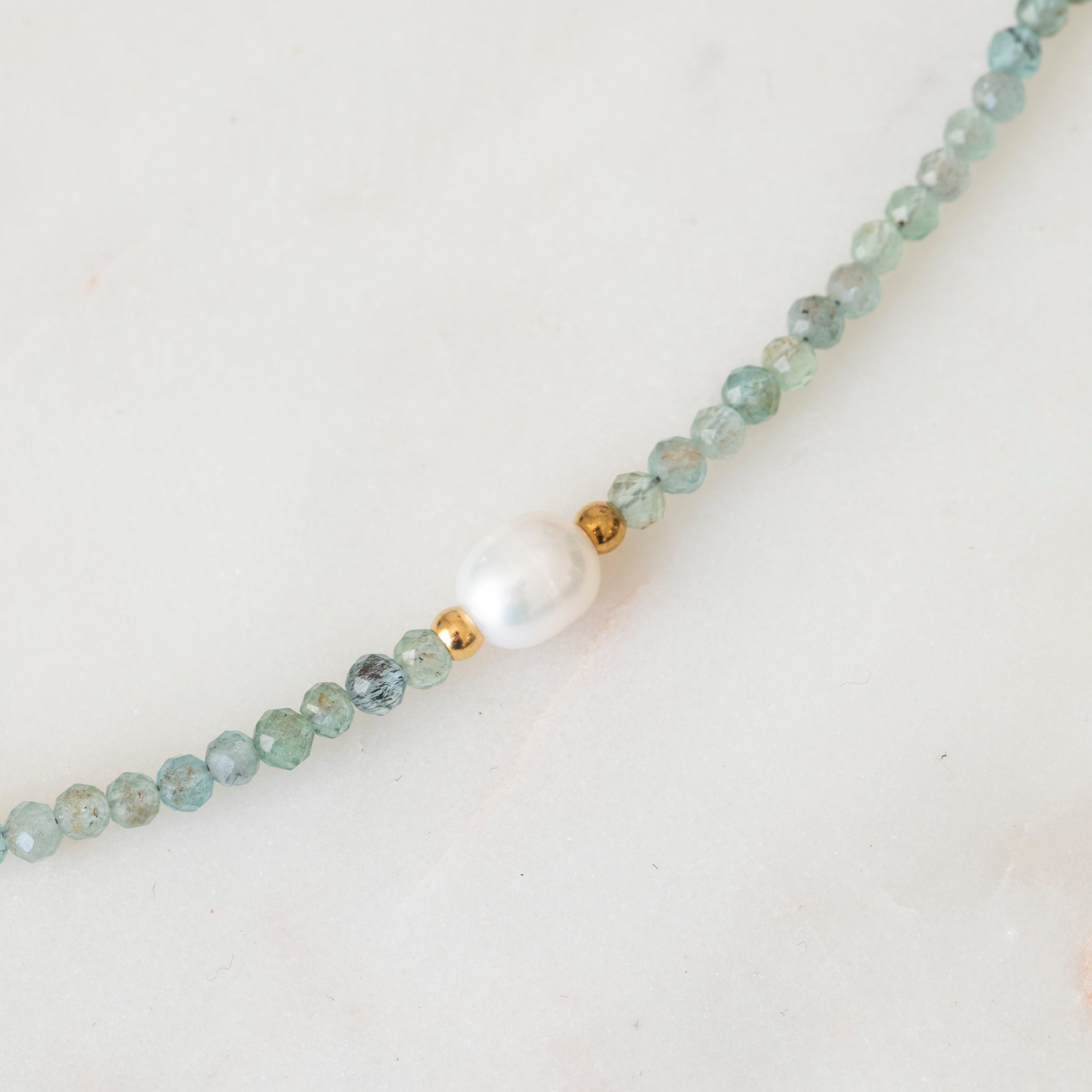 Pyroxene & Freshwater Pearl Necklace