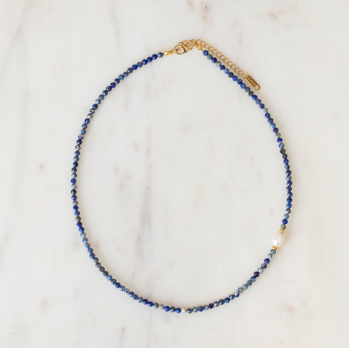 Lapis & Freshwater Pearl Necklace