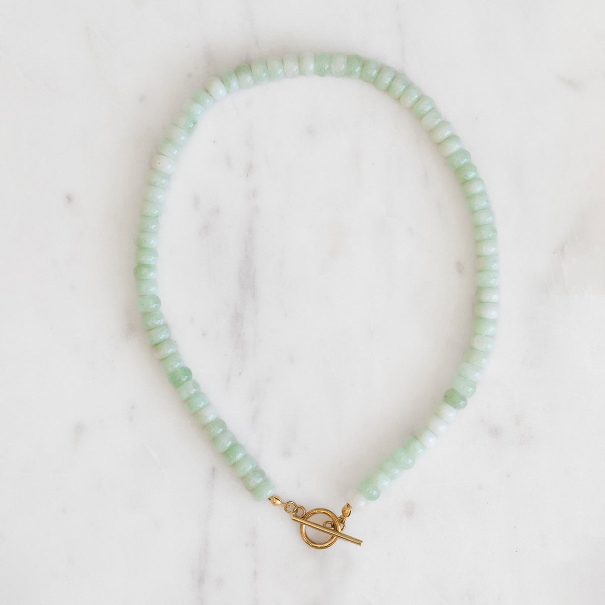 Mint Stone Bead Necklace