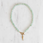 Mint Fish Stone Bead Necklace