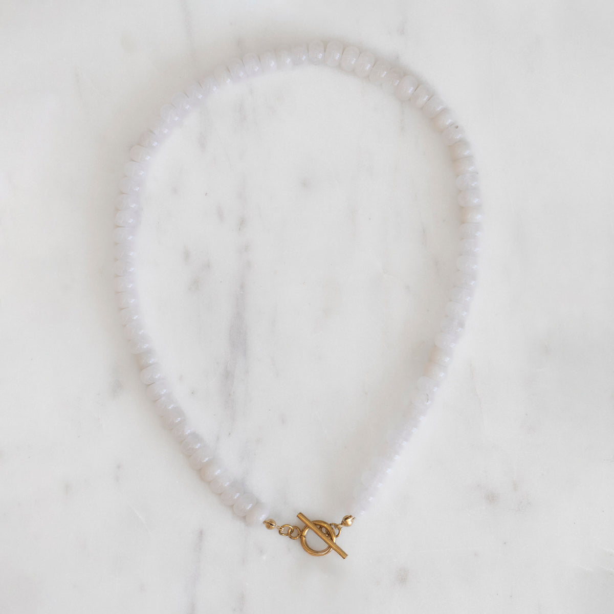 Blanc Stone Bead Necklace
