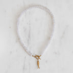 Blanc Fish Stone Bead Necklace
