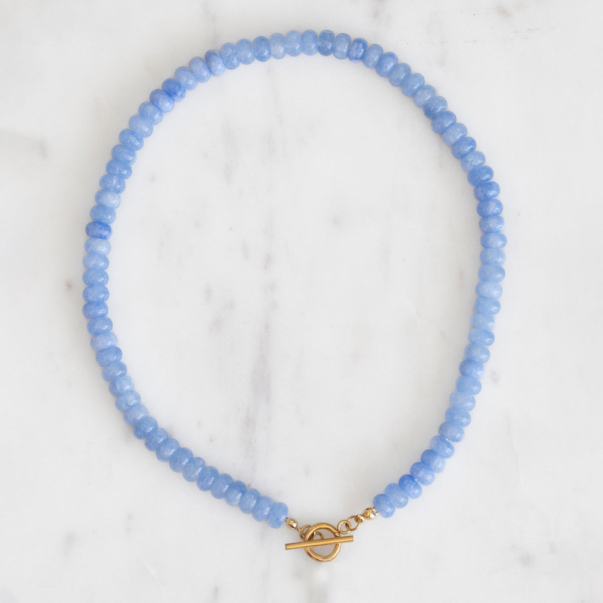 Azure Stone Bead Necklace