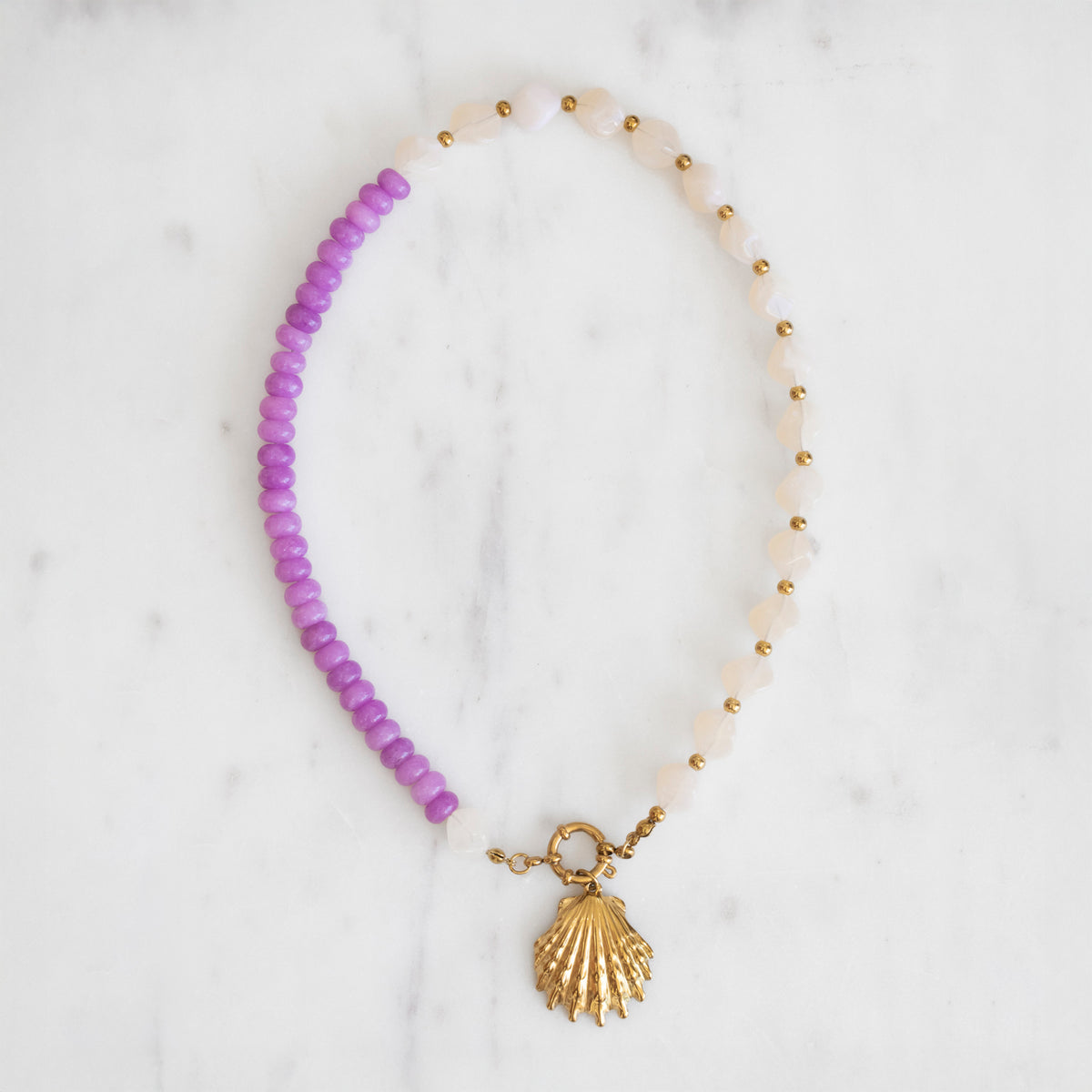 Lilac Shell Necklace