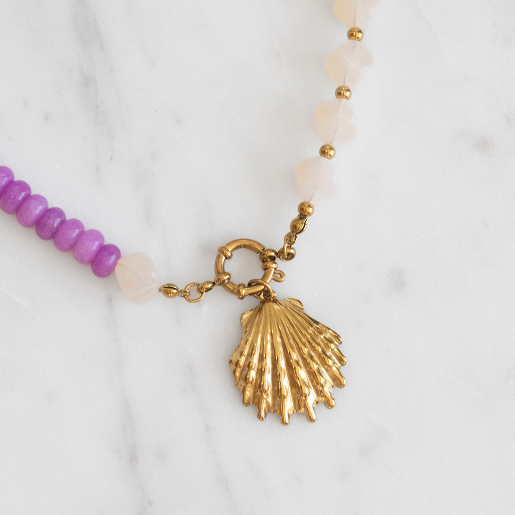 Lilac Shell Necklace