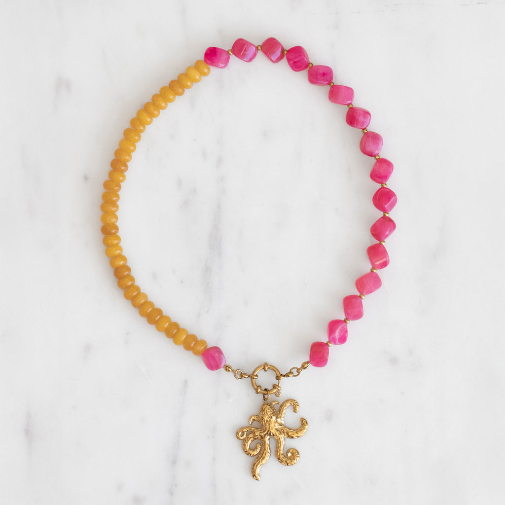Sunset Octopus Necklace