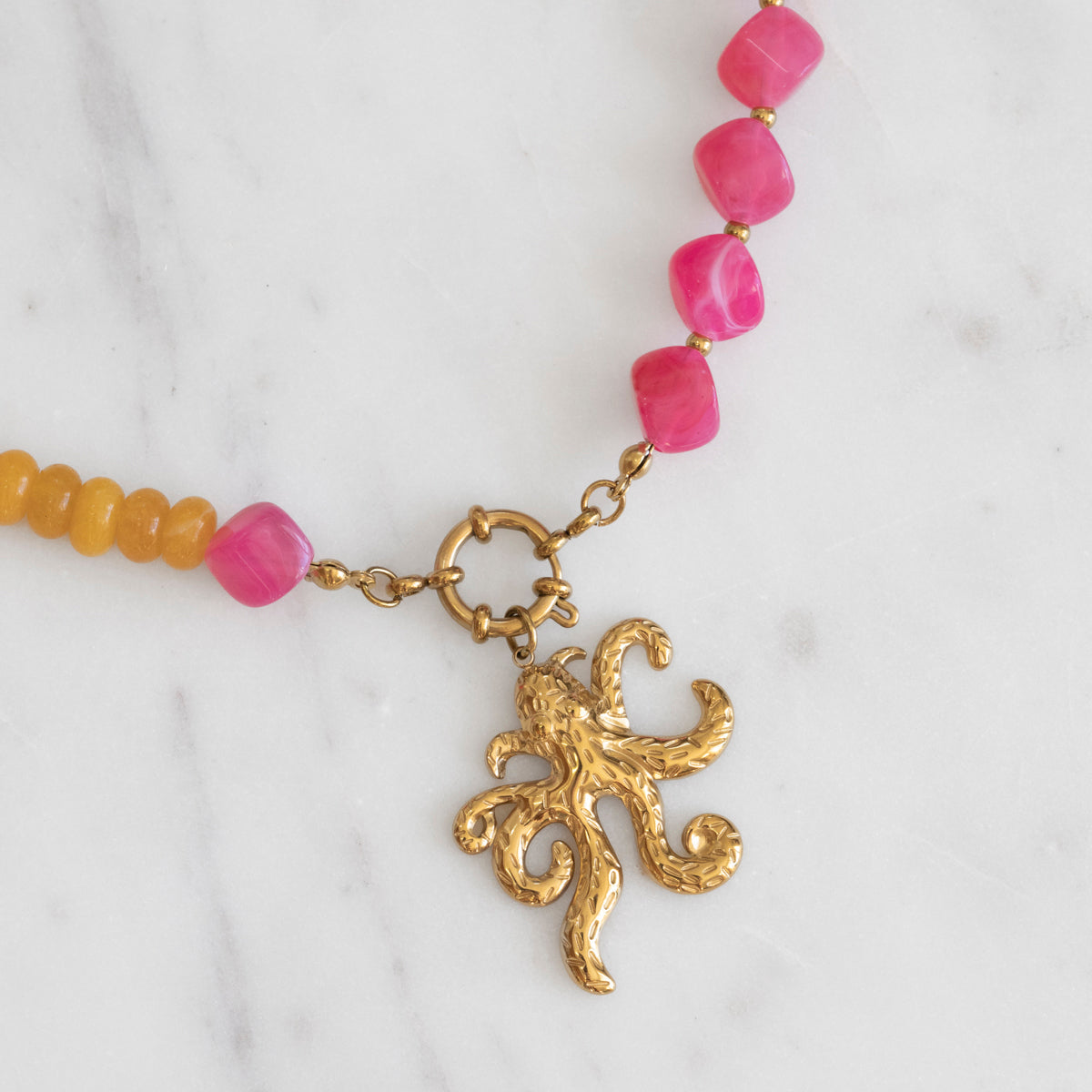 Sunset Octopus Necklace