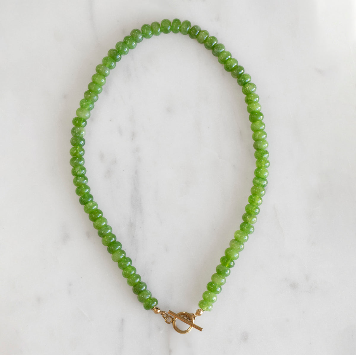 Lime Stone Bead Necklace