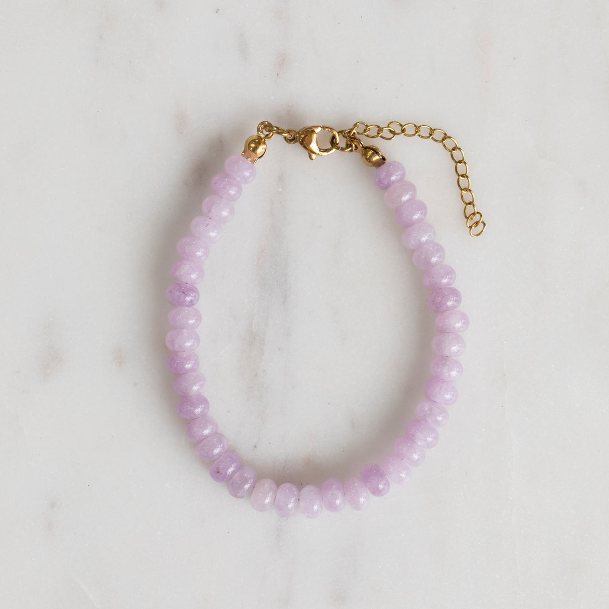 Lilac Stone Bead Bracelet
