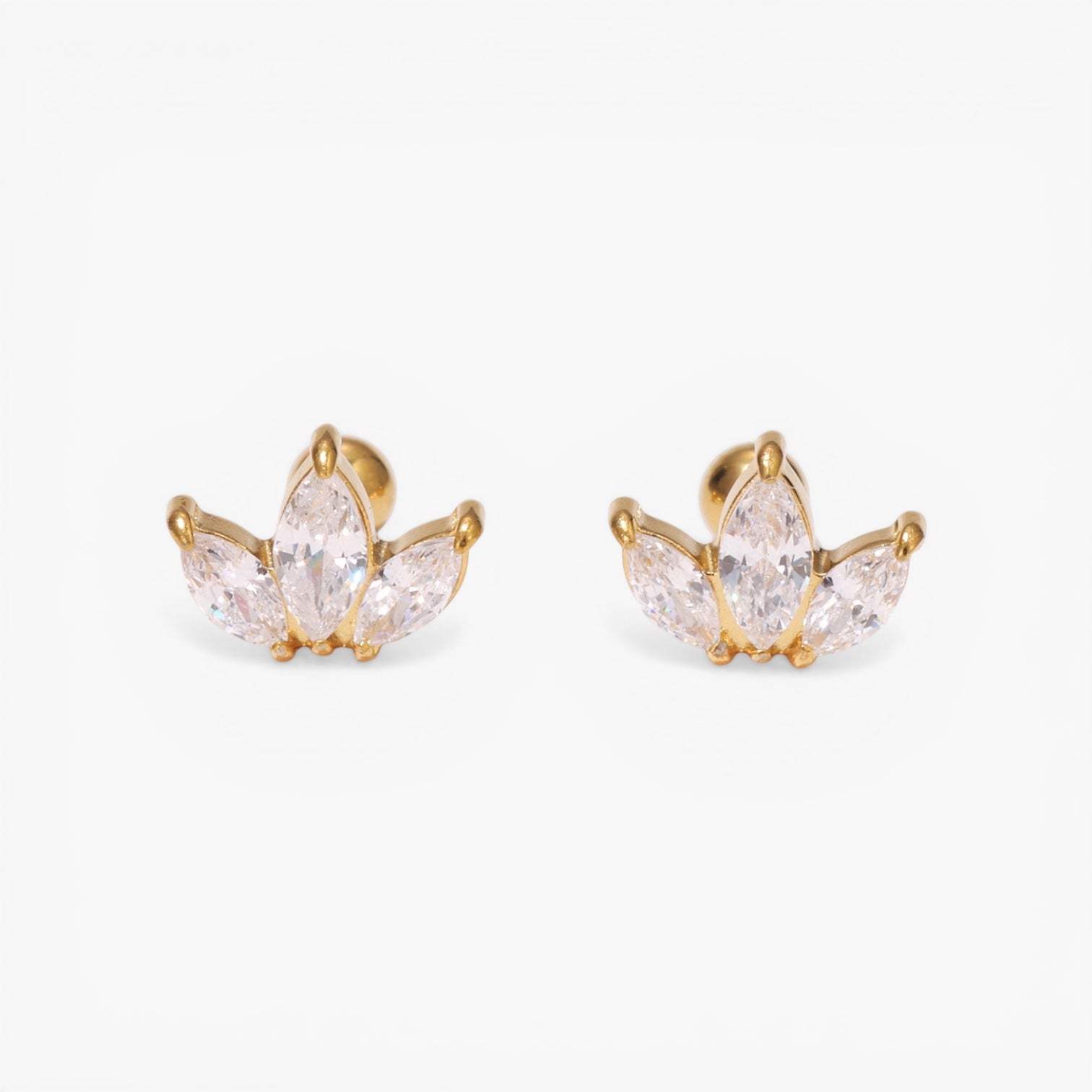 Gold Trio Studs