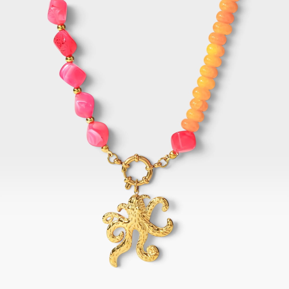 Sunset Octopus Necklace