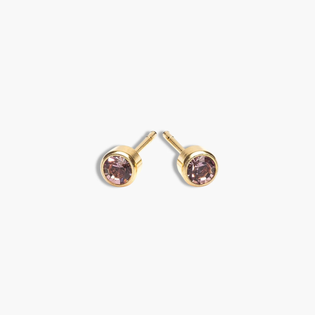 Gold Birthstone Studs