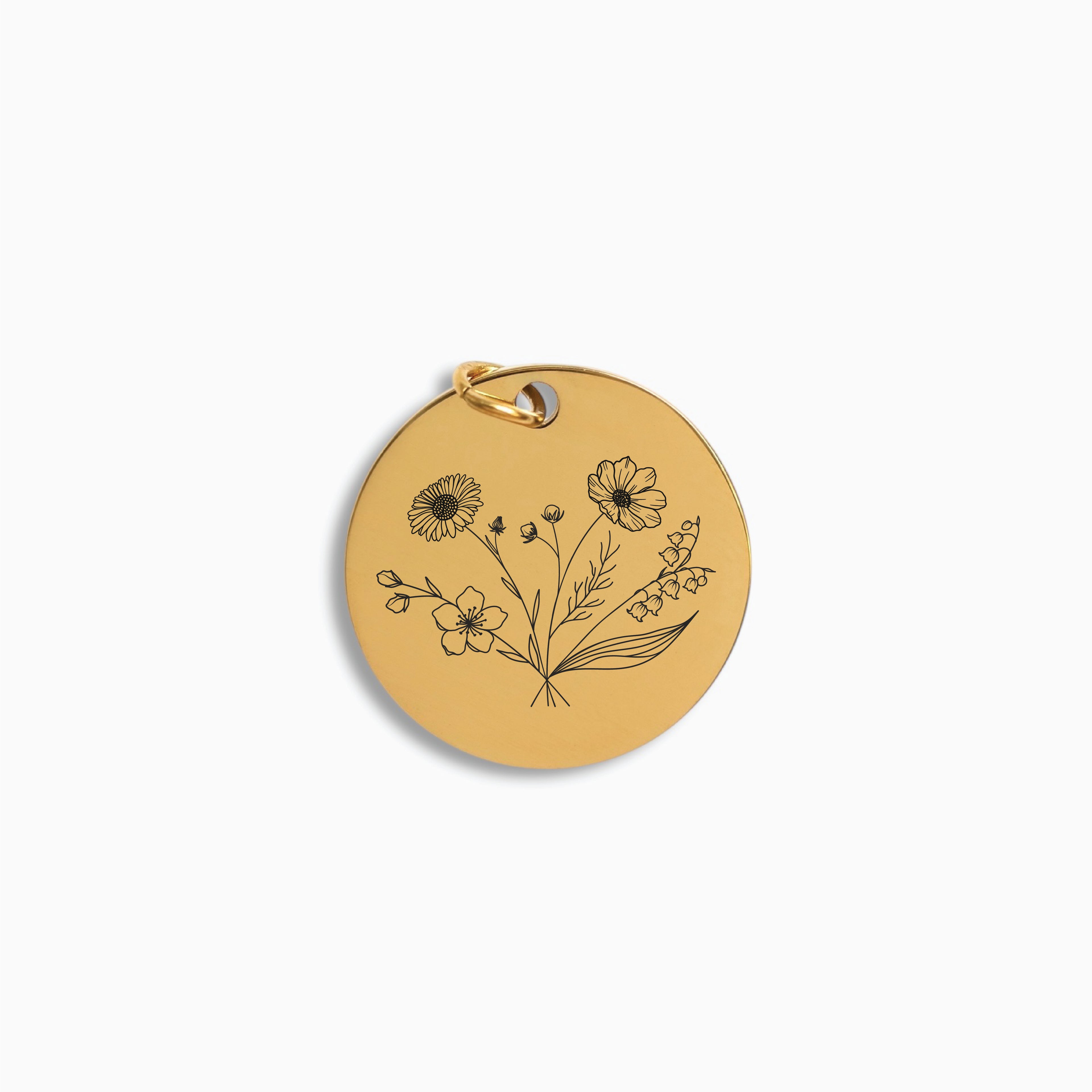 Gold Large Disc Pendant