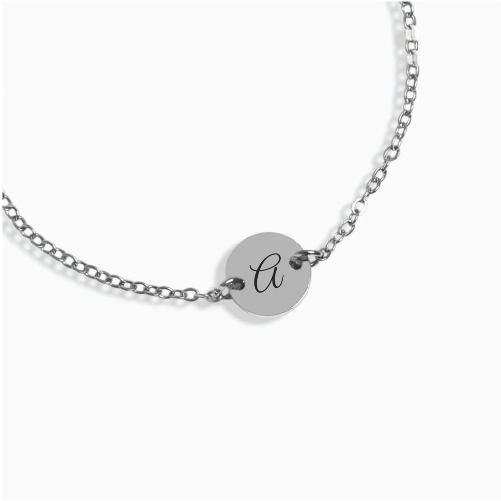 Silver Petite Disc Bracelet