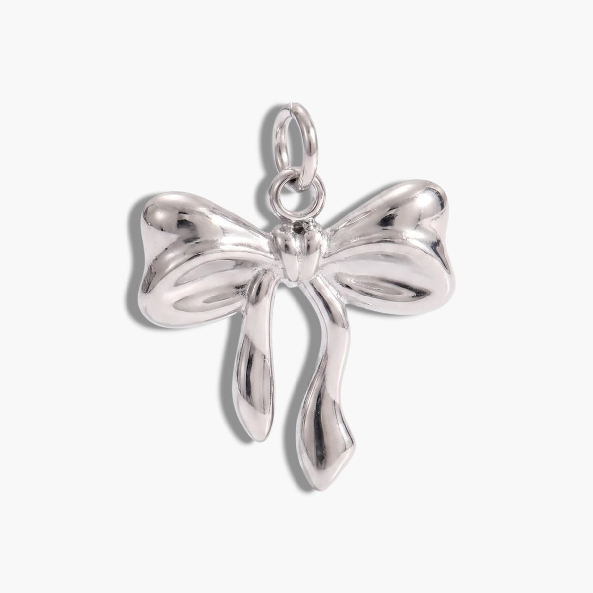 Silver Bow Charm