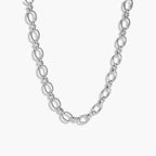 Silver Chunky Opal Necklace