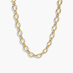 Gold Chunky Opal Necklace