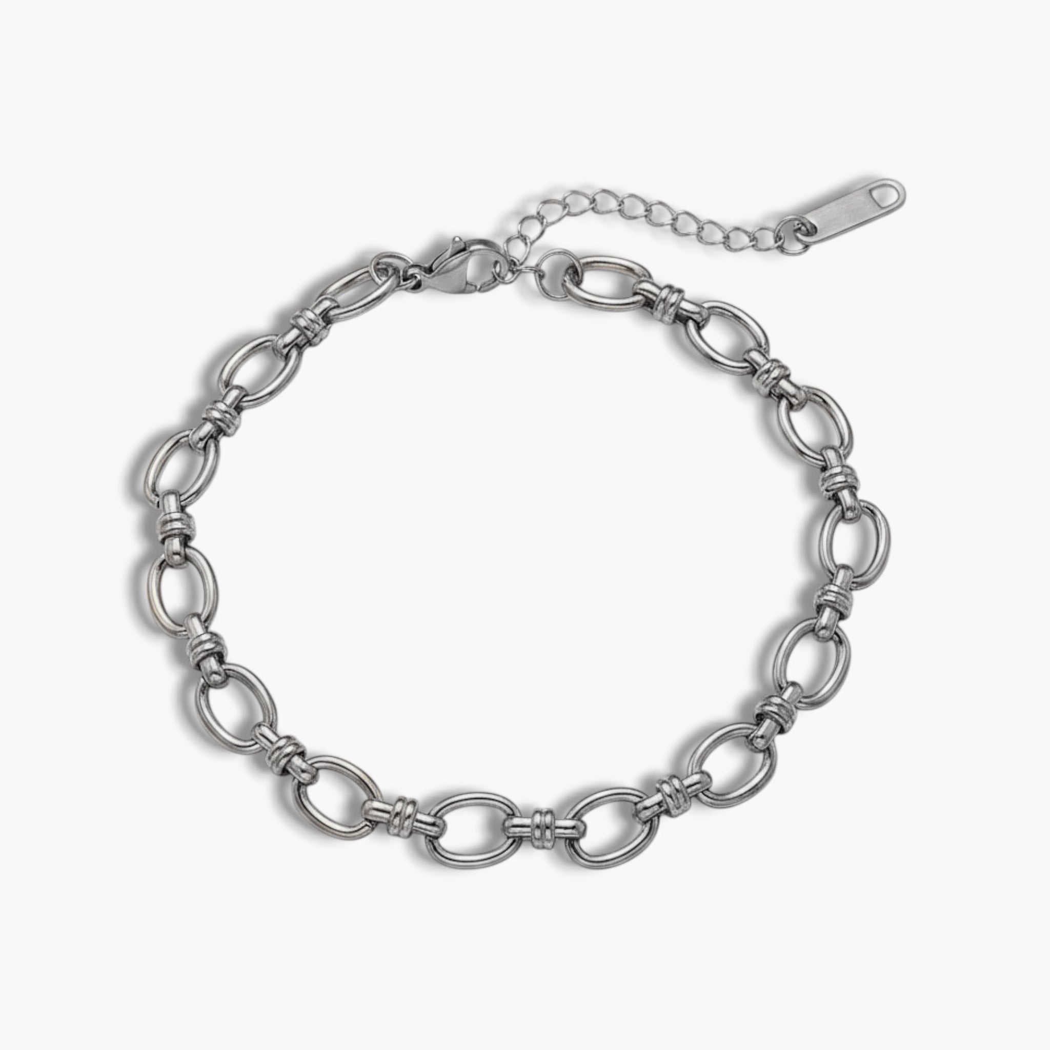 Silver Chunky Opal Bracelet