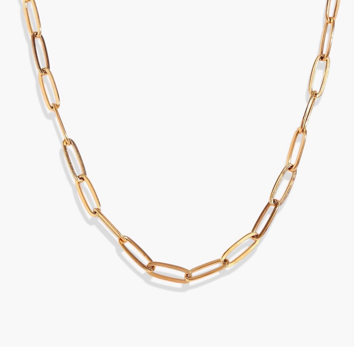 Gold Paperclip Necklace