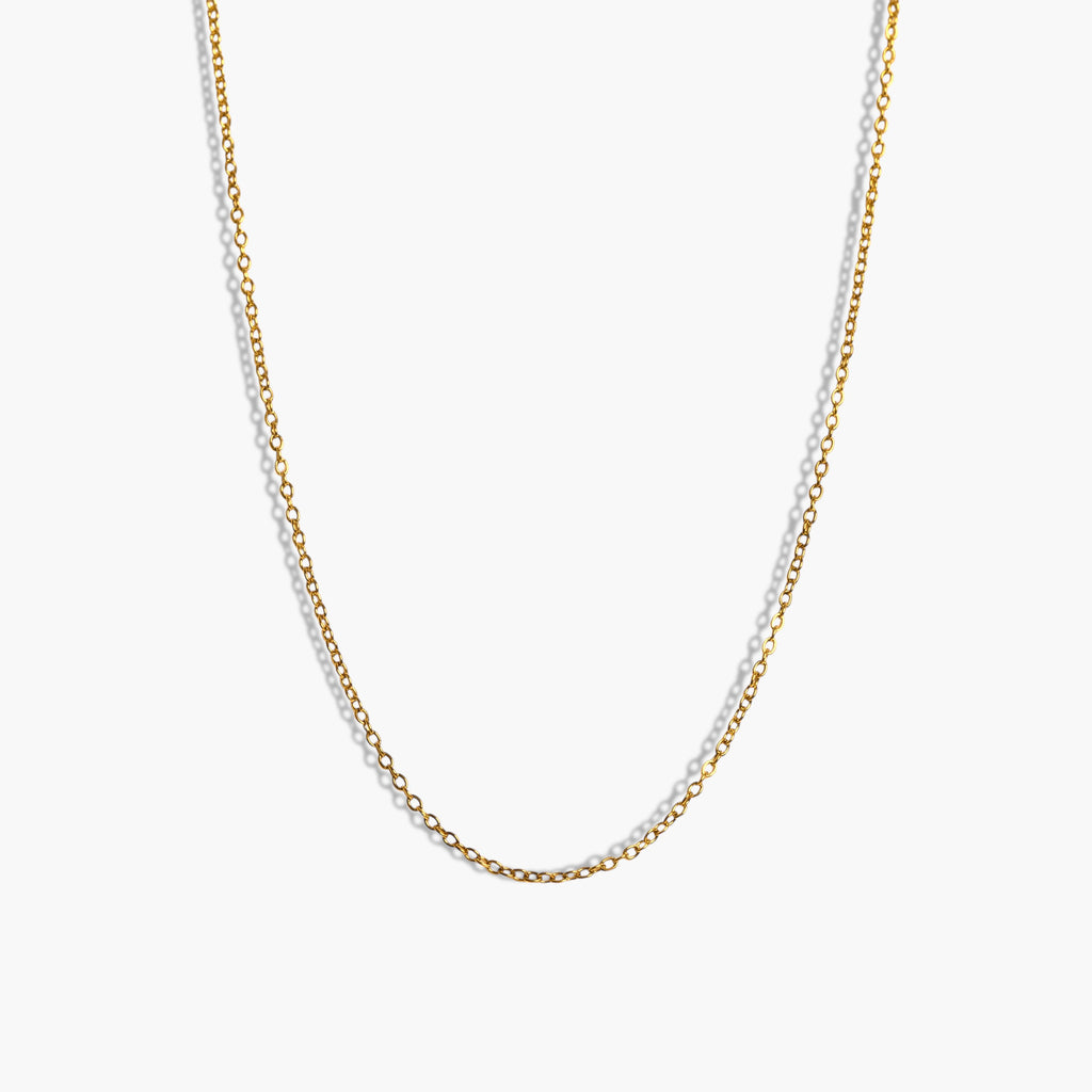 Gold Adjustable Fine Link Necklace