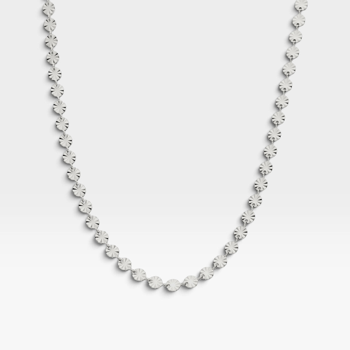 Silver Sun Disc Necklace