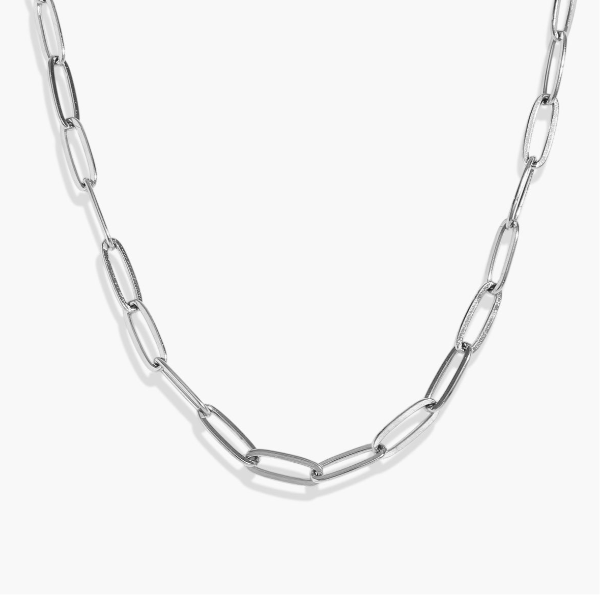 Silver Paperclip Necklace