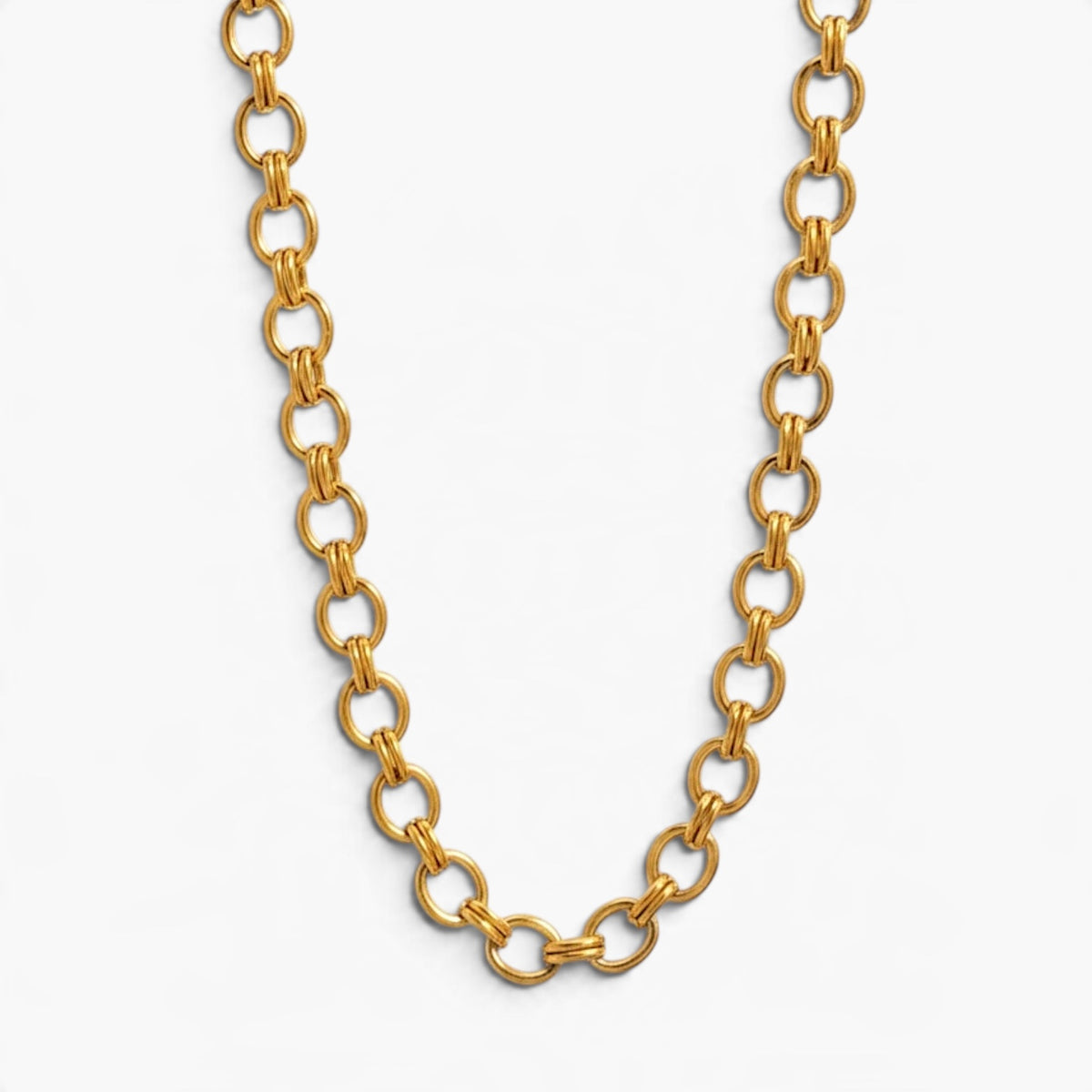 Gold Double Link Necklace