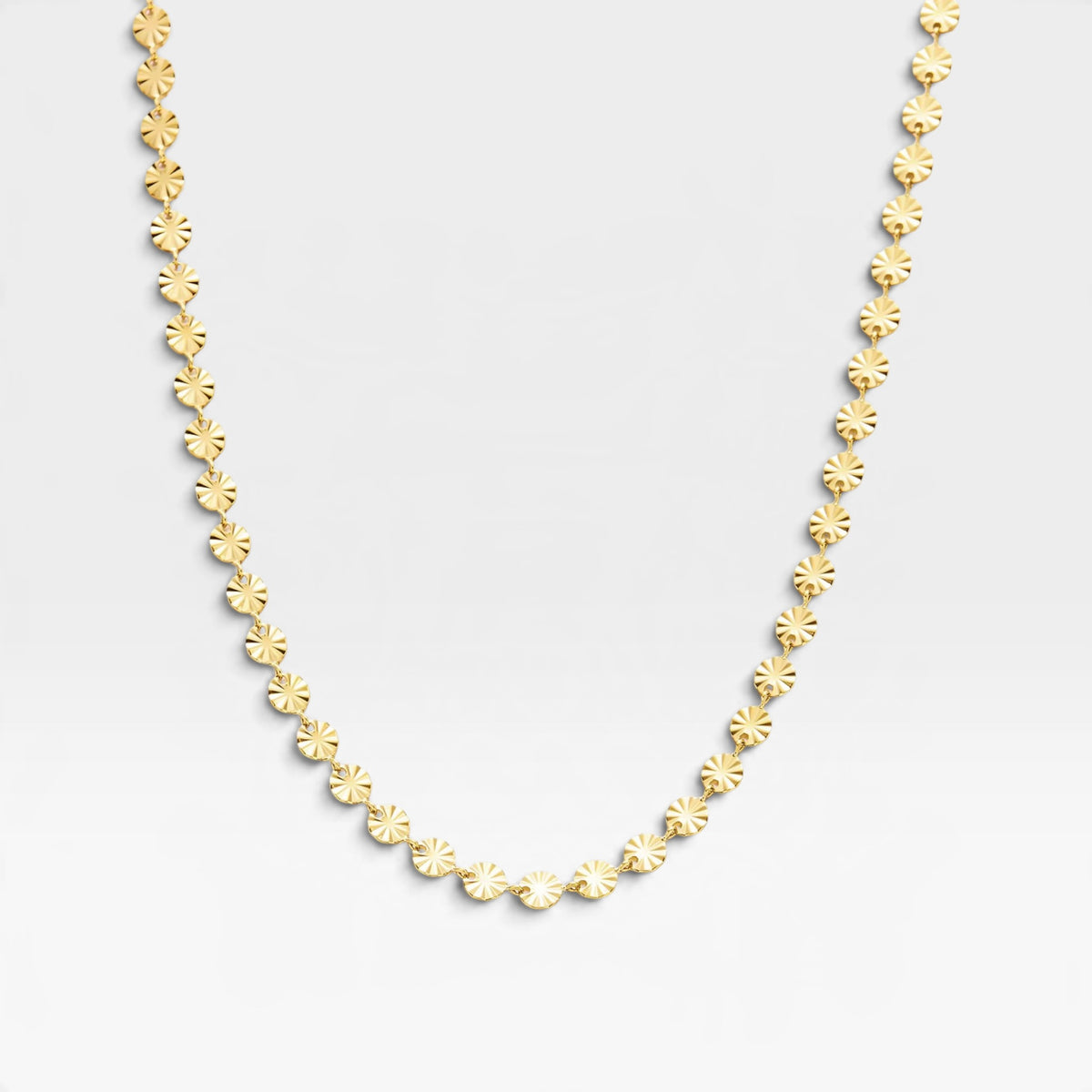 Gold Sun Disc Necklace