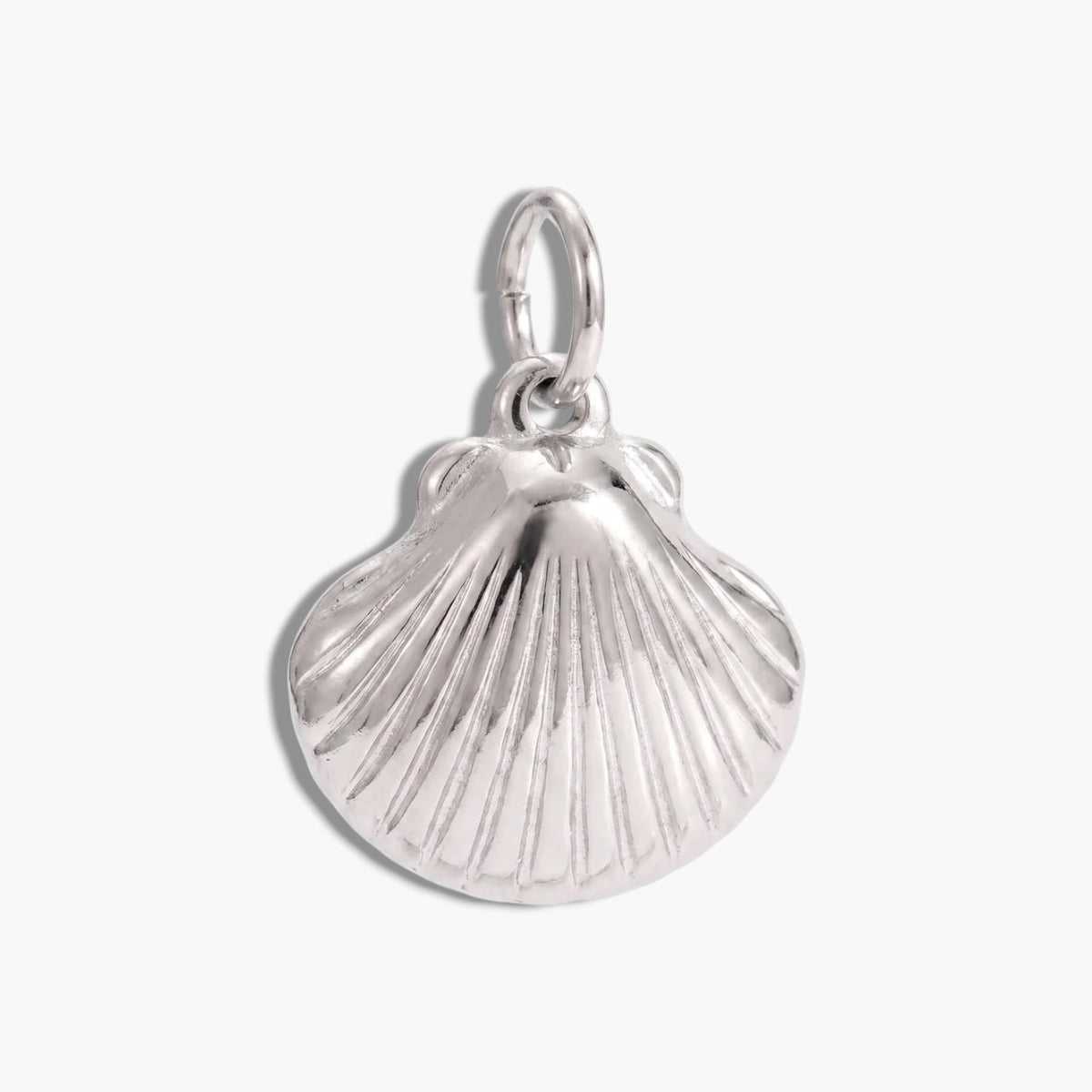 Silver Clam Charm