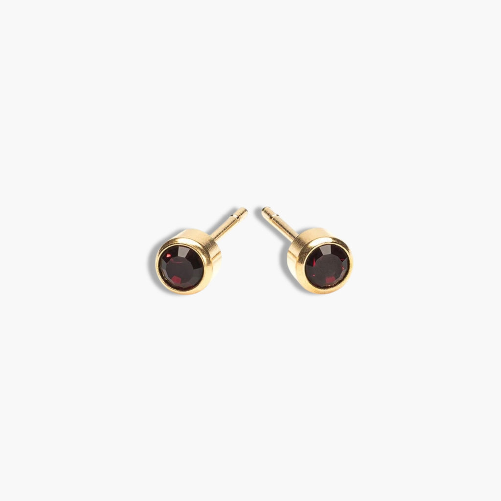 Gold Birthstone Studs