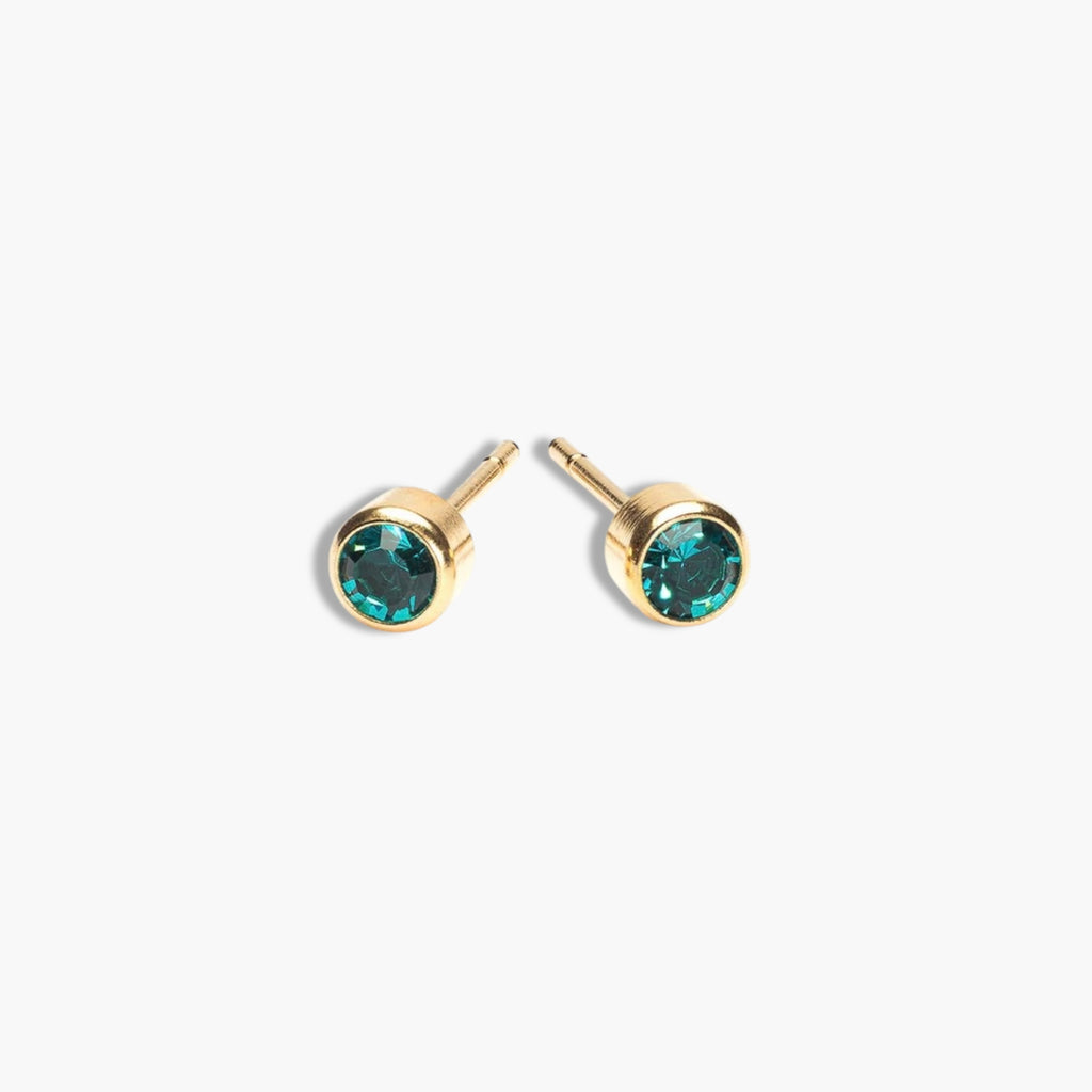 Gold Birthstone Studs